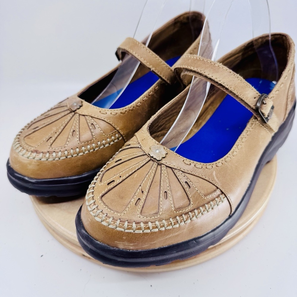 Dr. Comfort Paradise Mary Jane Shoes Womens 9.5 W Brown Wide Comfort Leather
